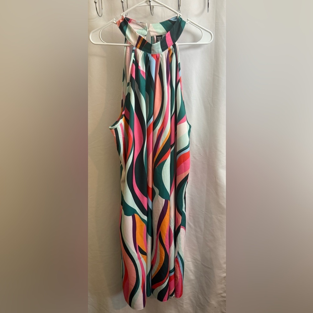 SHEIN Halter Neck Geometric Pattern Dress Size 4X